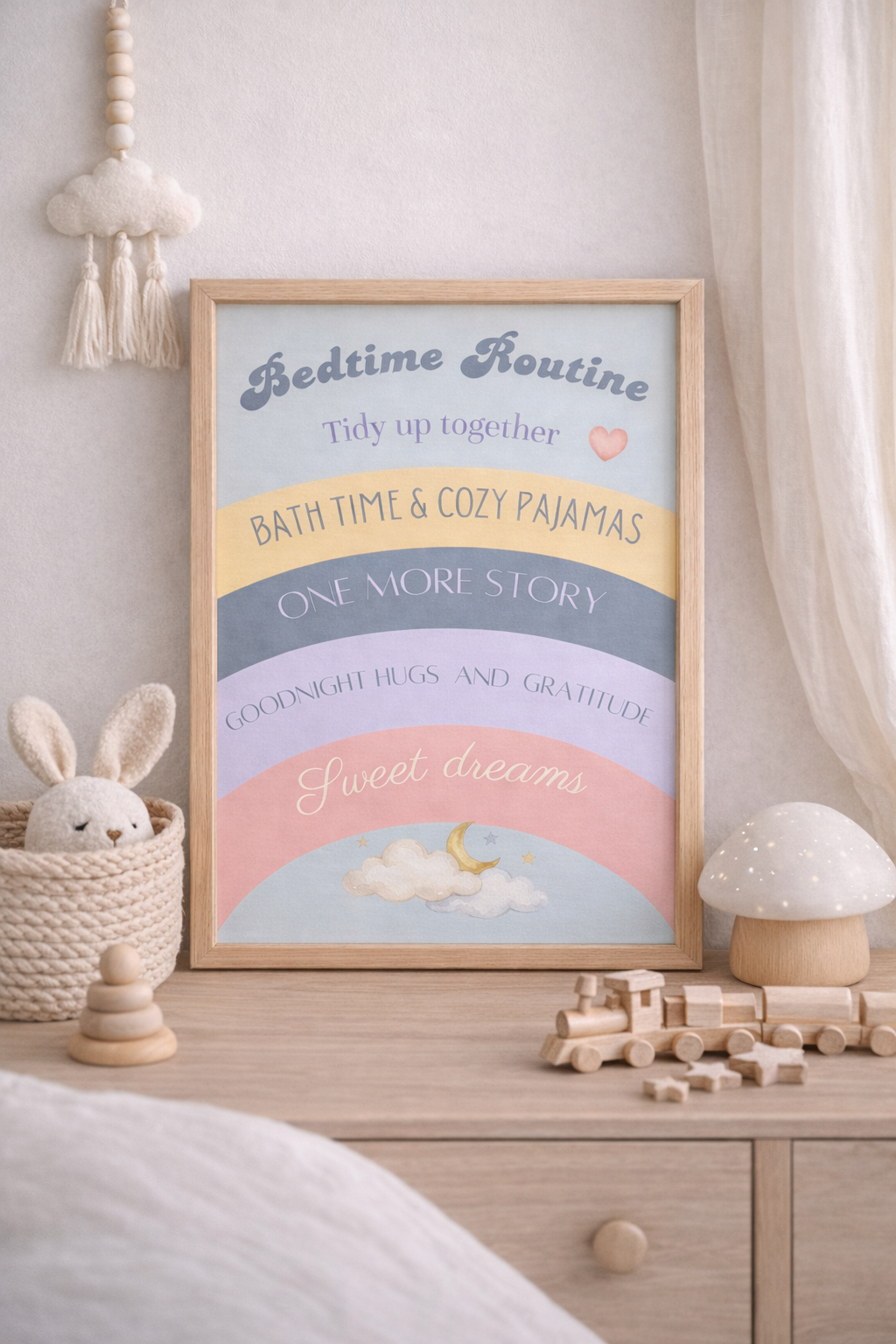Bedtime Routine Poster for Kids (Instant Download)