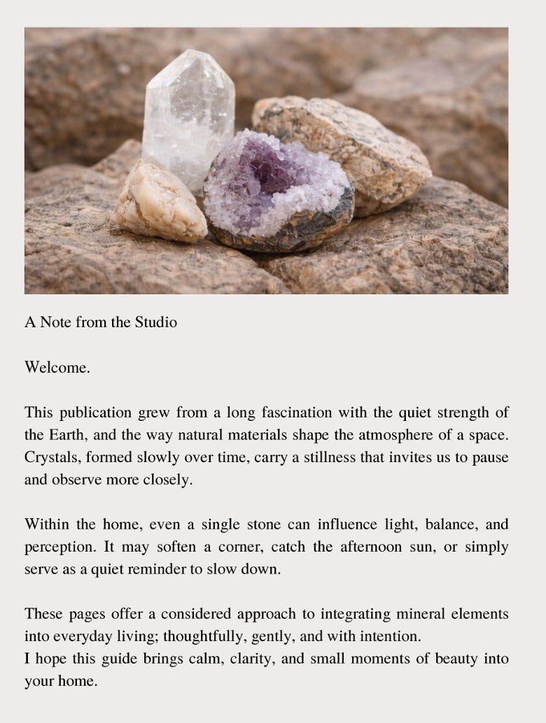 Crystals for a Calm Home - A Minimal Guide to Placement & Atmosphere (Instant Download)