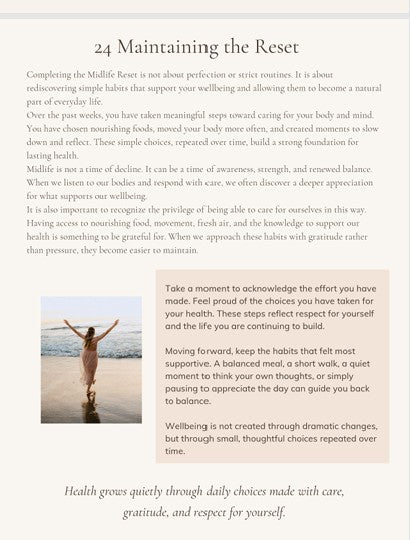 Midlife Reset - A 4-Week Guide to Feeling Strong, Nourished and Energized