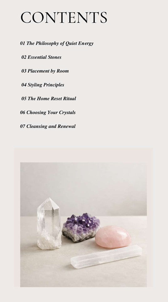 Crystals for a Calm Home - A Minimal Guide to Placement & Atmosphere (Instant Download)