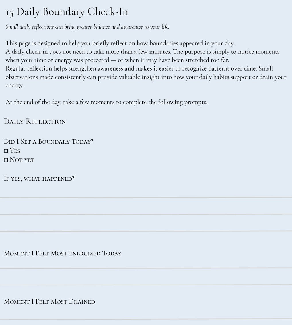 Midlife Boundaries – A 4-Week Guide to Protecting Your Time, Energy and Wellbeing