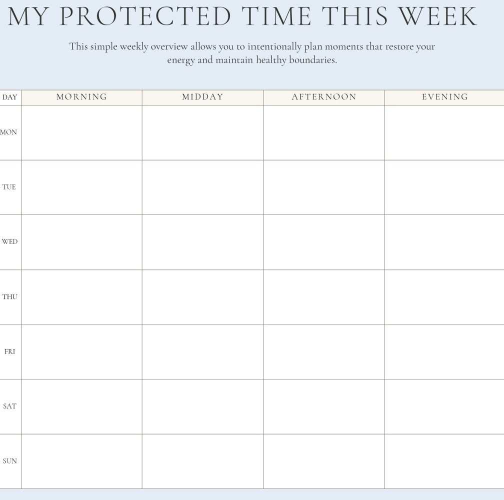 Midlife Boundaries – A 4-Week Guide to Protecting Your Time, Energy and Wellbeing